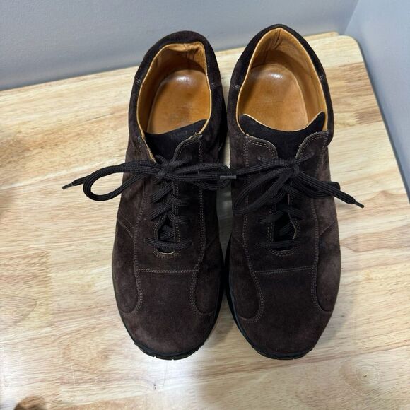 Coach Oxford Shoes Mens 9D‎ Chocolate Brown Suede Office Casual Tie Up Packard - Picture 7 of 9